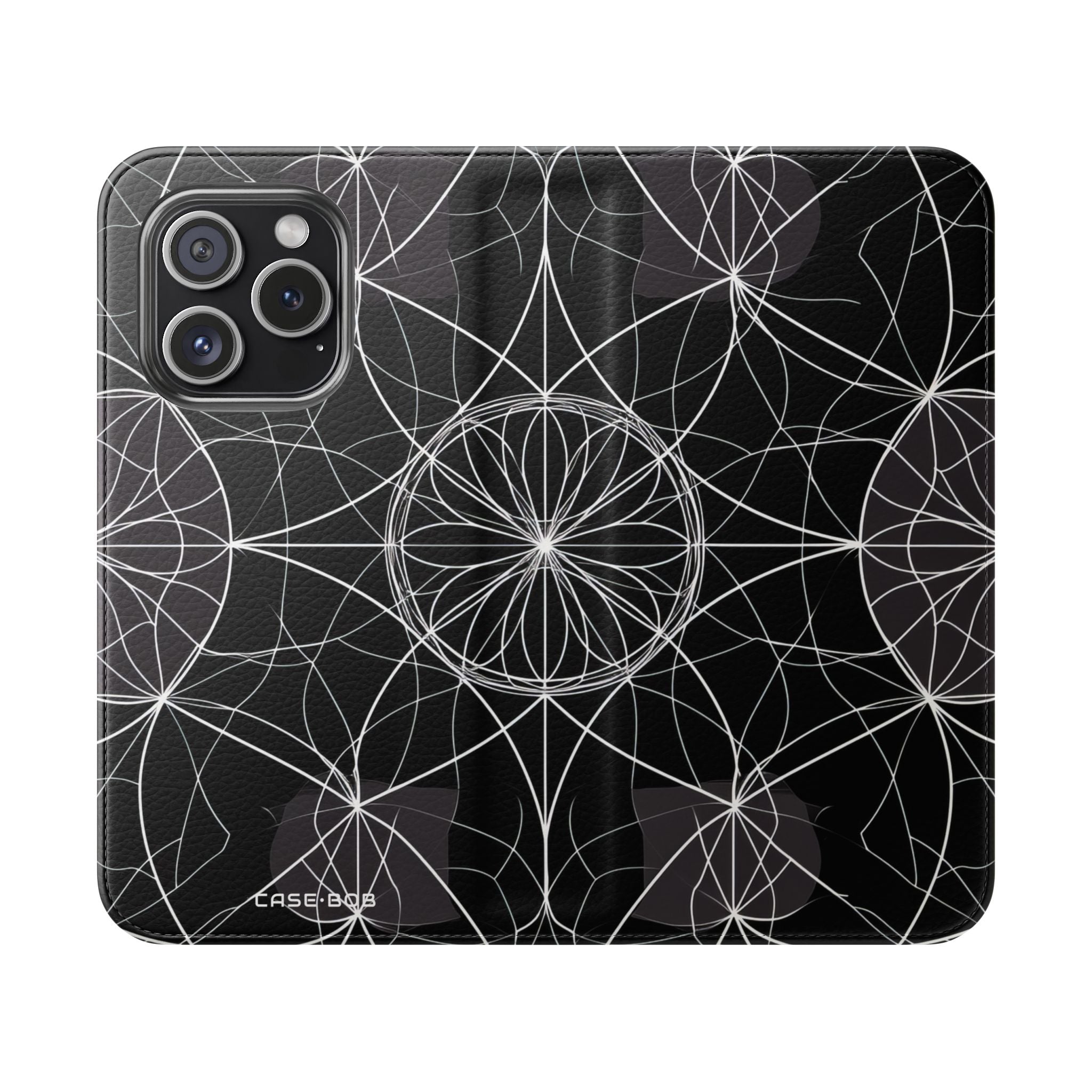 White Mandala Radiance - iPhone 15 Pro Case - Wallet