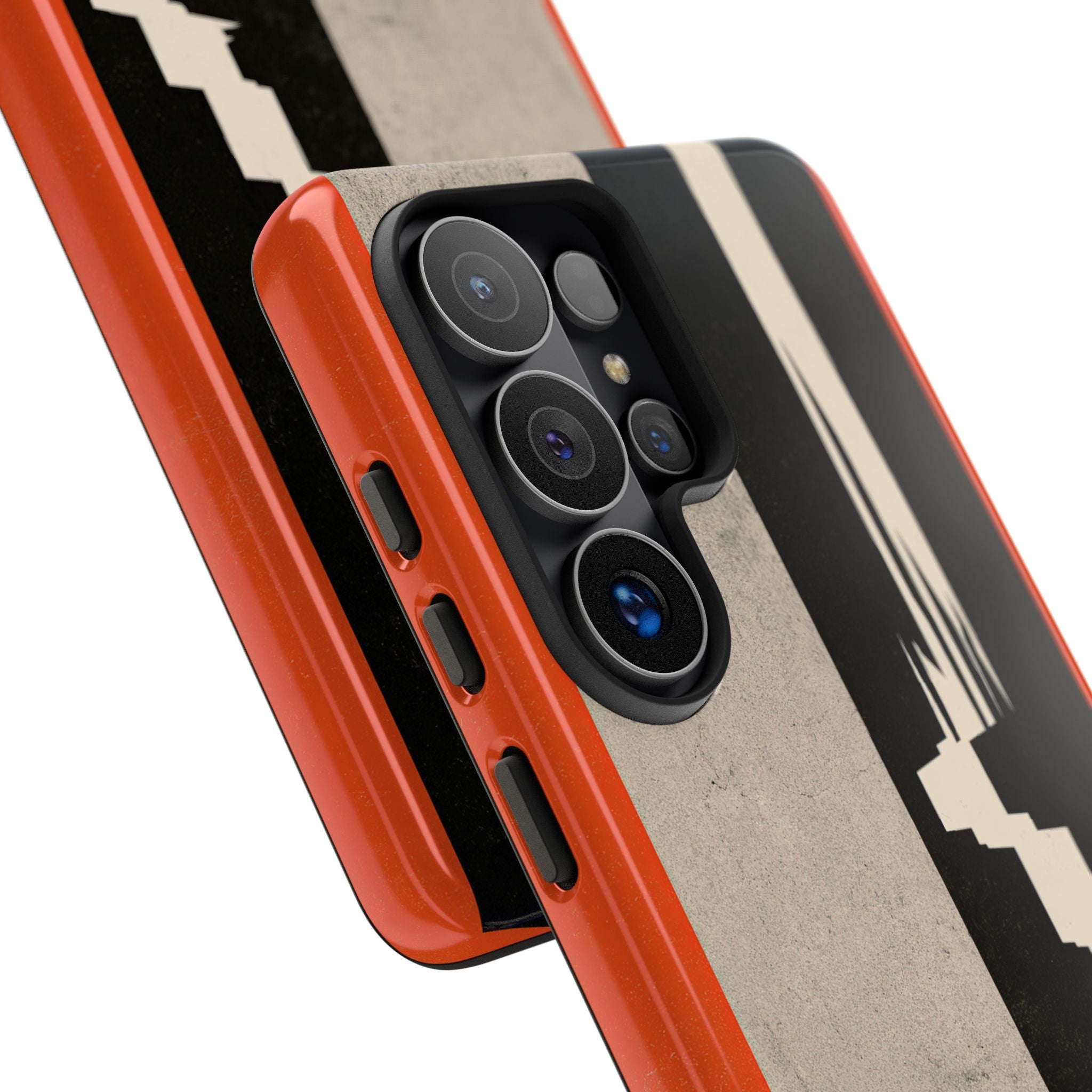Orange Tough Phone Case for Samsung - Orange Monolith Rift