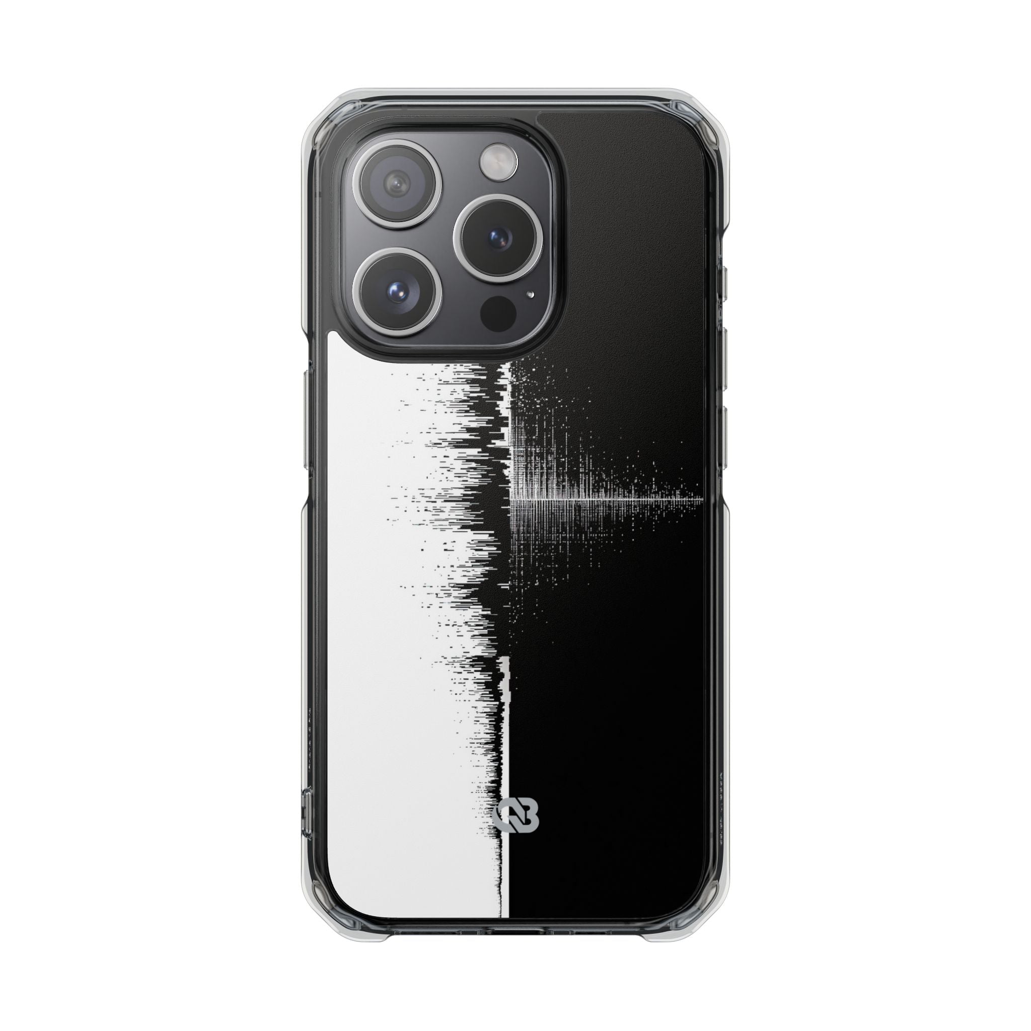 Black Impact MagSafe Phone Case for iPhone - Static Signal Split