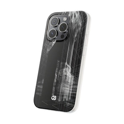 Black Lite Phone Case for iPhone - Ghost Urban Wireframe