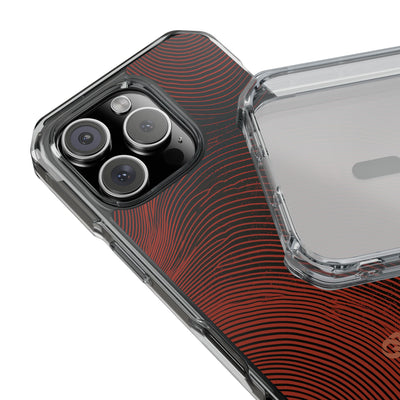 Red Impact MagSafe Phone Case for iPhone - Terracotta Nerve Map
