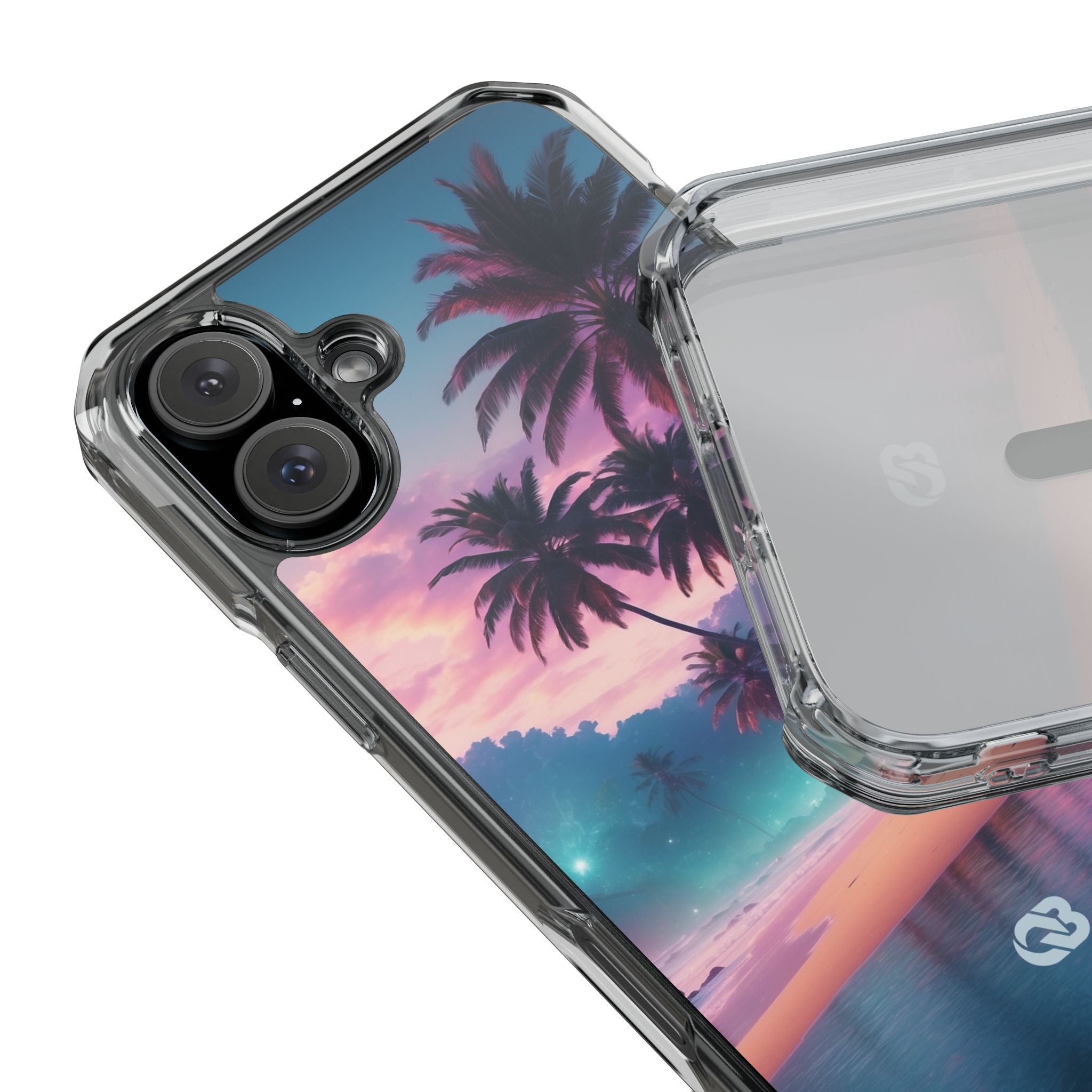 Neon Shore Palms · Impact etui na telefon dla iPhone · Magsafe