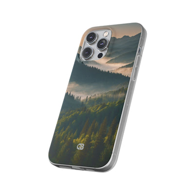Foggy Mountain Ridge · Soft Phone Case for iPhone