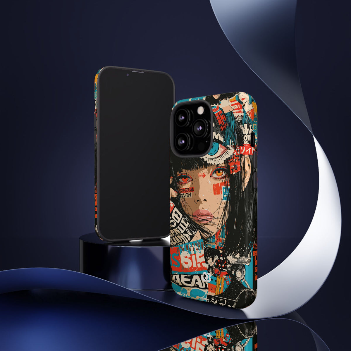 Shibuya Street Collage · Tough Phone Case for iPhone · Red