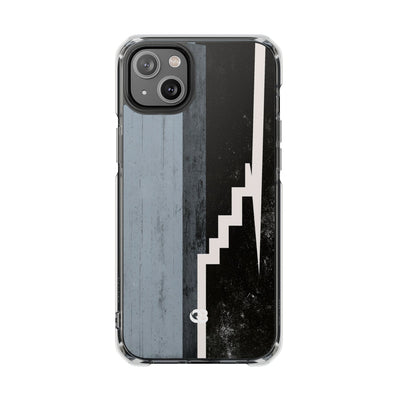 Grey Impact MagSafe Phone Case for iPhone - Industrial Concrete Void