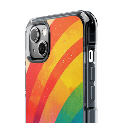 Texturierter Regenbogenbogen iPhone 14 Plus Case - Impact