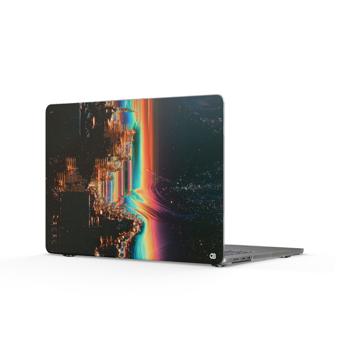 Prismatic Circuit · Clear Hard Case for MacBook · Black