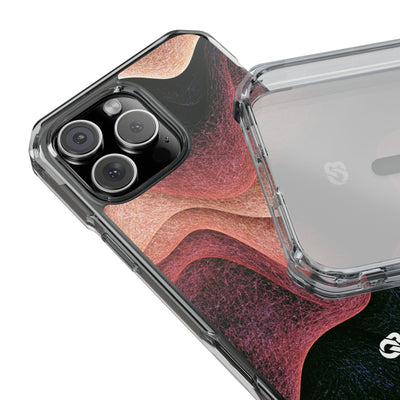 Rose Contour Waves · Clear Impact Magnetic Phone Case for iPhone · Pink