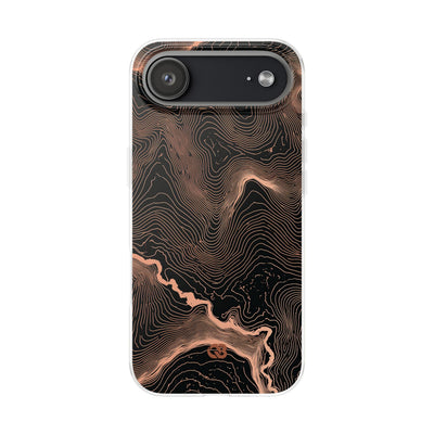 Orange Lite Phone Case for iPhone - Salmon Ridge Topo