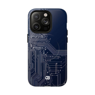 Blue Tough 2.0 Magsafe Phone Case for iPhone - Cobalt Data Stream