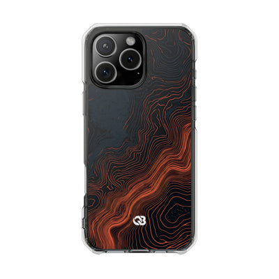 Black Impact MagSafe Phone Case for iPhone - Volcanic Basalt Map