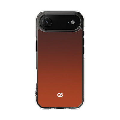 Burnt Amber Spectrum · Clear Impact Magnetic Phone Case for iPhone · Orange