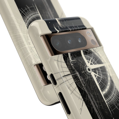 Beige Tough Phone Case for Google Pixel - Zenith Vector Spire
