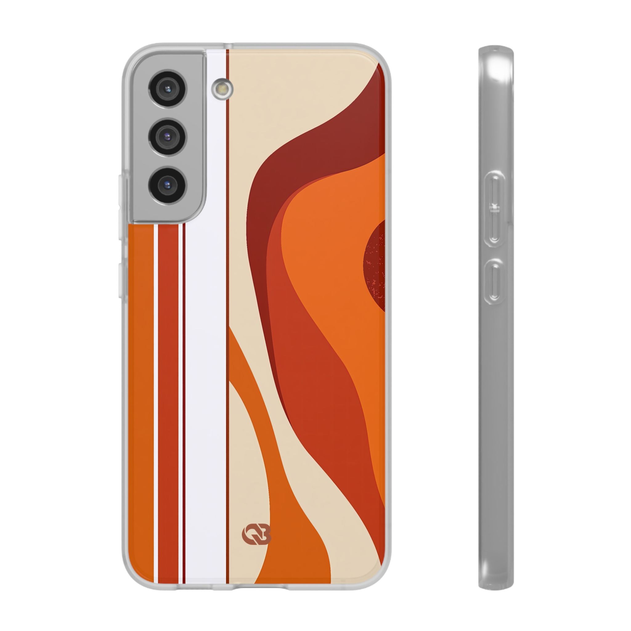 Orange Lite Phone Case for Samsung - Terracotta Metro Line