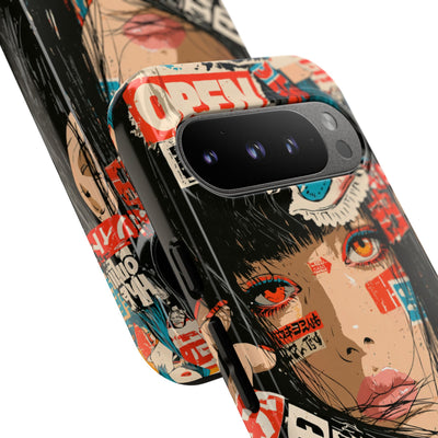 Shibuya Street Collage · Tough Phone Case for Pixel ·  Red
