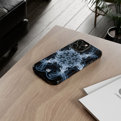 Blue Tough Phone Case for iPhone - Glacial Smoke Crown