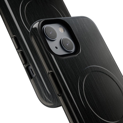 Obsidian Brushed Steel · Tough 2.0 Magnetic Phone Case for iPhone · Black