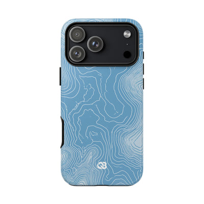 Glacial Basin Topo · Tough Phone Case for iPhone · Blue