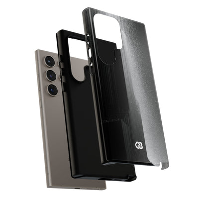Black Tough Phone Case for Samsung - Brutalist Pixel Monolith