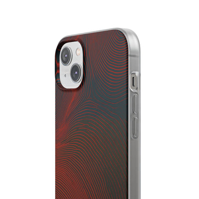 Red Lite Phone Case for iPhone - Terracotta Nerve Map