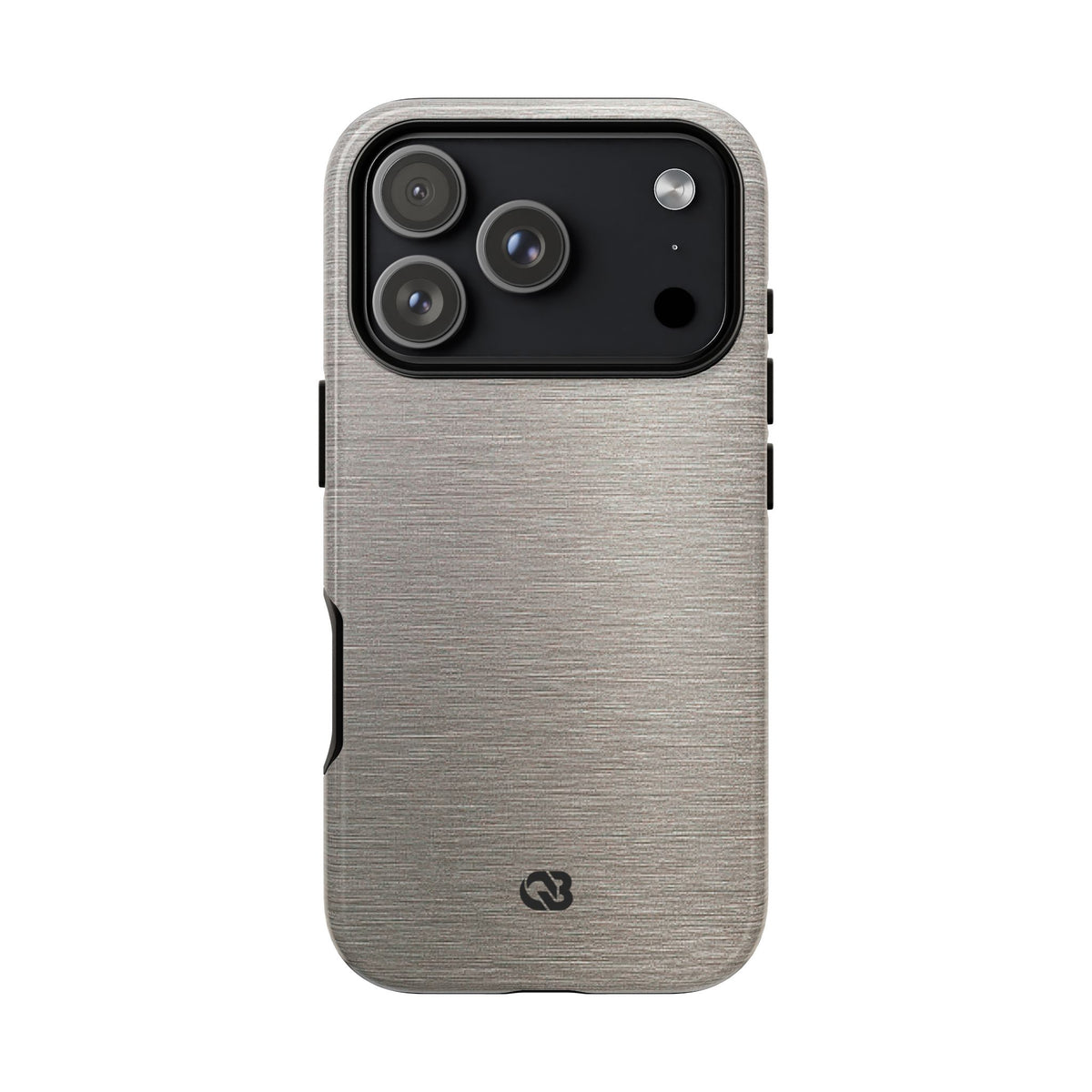 Brushed Silver Alloy · Tough Phone Case for iPhone · Silver