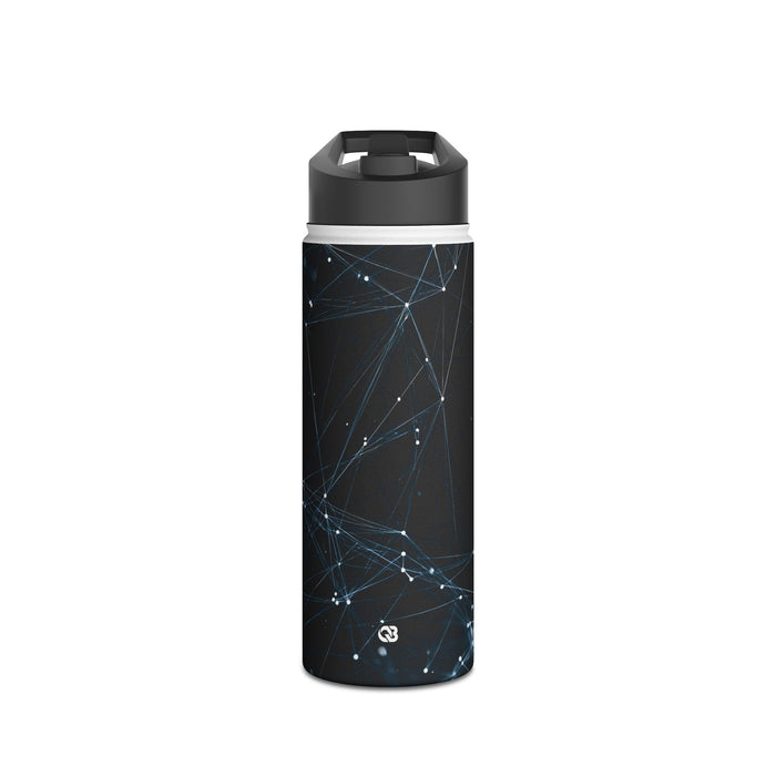 Digital Plexus Grid · Insulated Water Bottle · Black