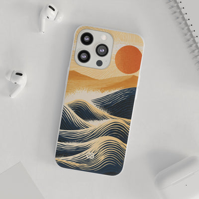Golden Horizon Waves · Lite Phone Case for iPhone ·  Blue