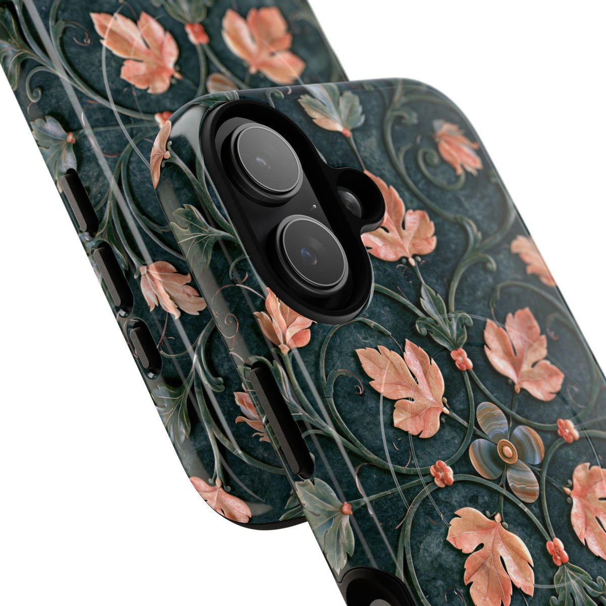 Florentine Rose Arabesque · Tough 2.0 Magnetic Phone Case for iPhone · Green