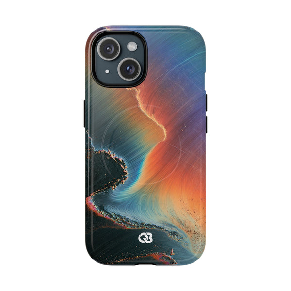 Prismatic Aura Shift · Tough 2.0 Magnetic Phone Case for iPhone · Blue
