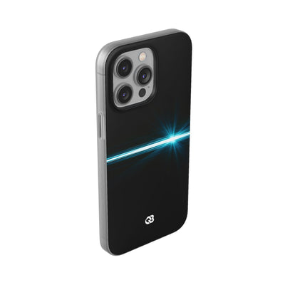 Blue Lite Phone Case for iPhone - Electric Cyan Ray