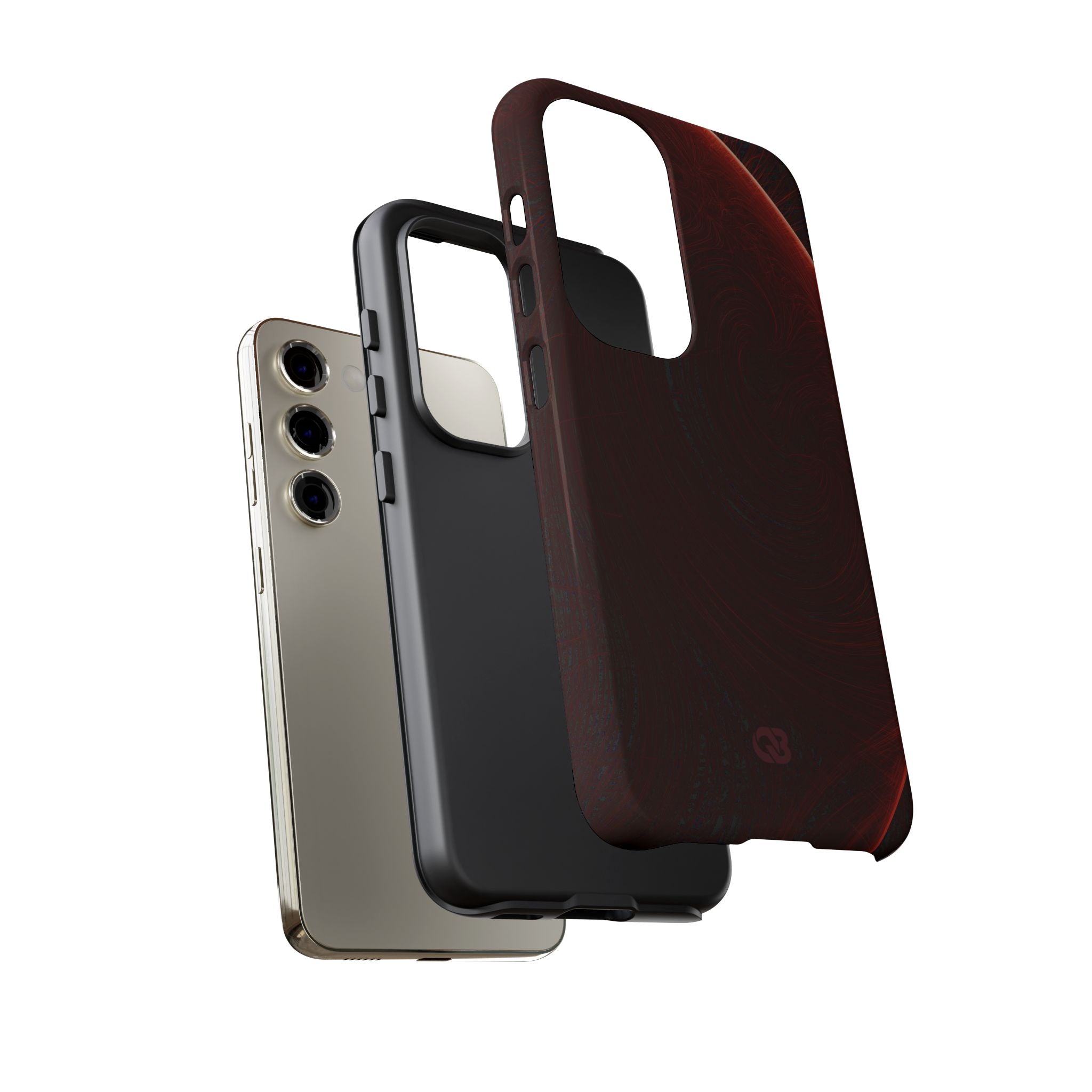 Red Tough Phone Case for Samsung - Crimson Flare Flux