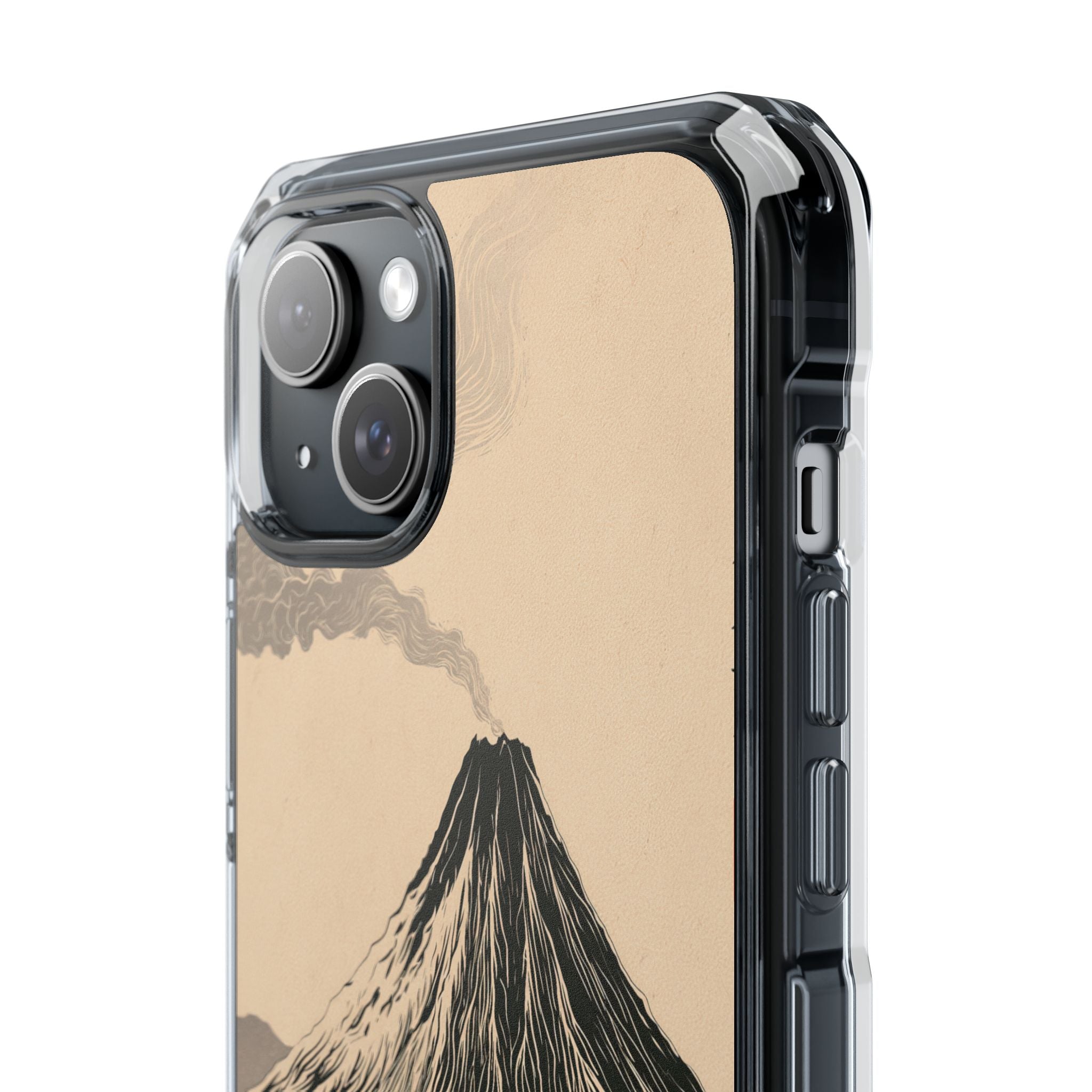 Beige Impact MagSafe Phone Case for iPhone - Obsidian Ink Summit