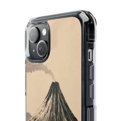 Beige Impact MagSafe Phone Case for iPhone - Obsidian Ink Summit