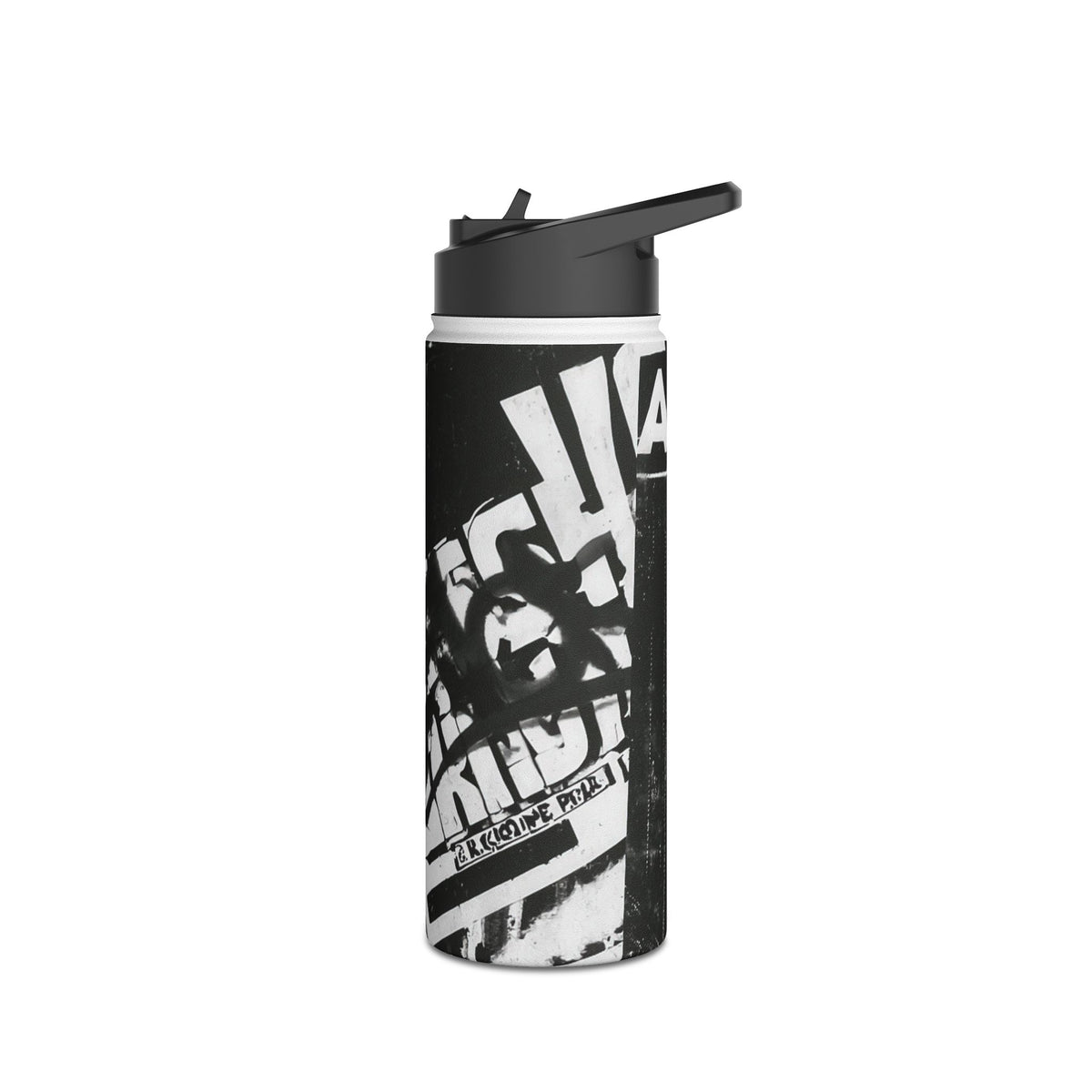 Underground Punk Collage · Insulated Water Bottle · Black