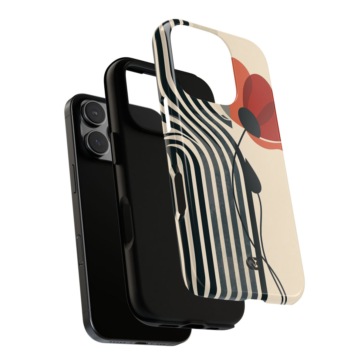 Modernist Poppy · Tough Phone Case for iPhone · Beige