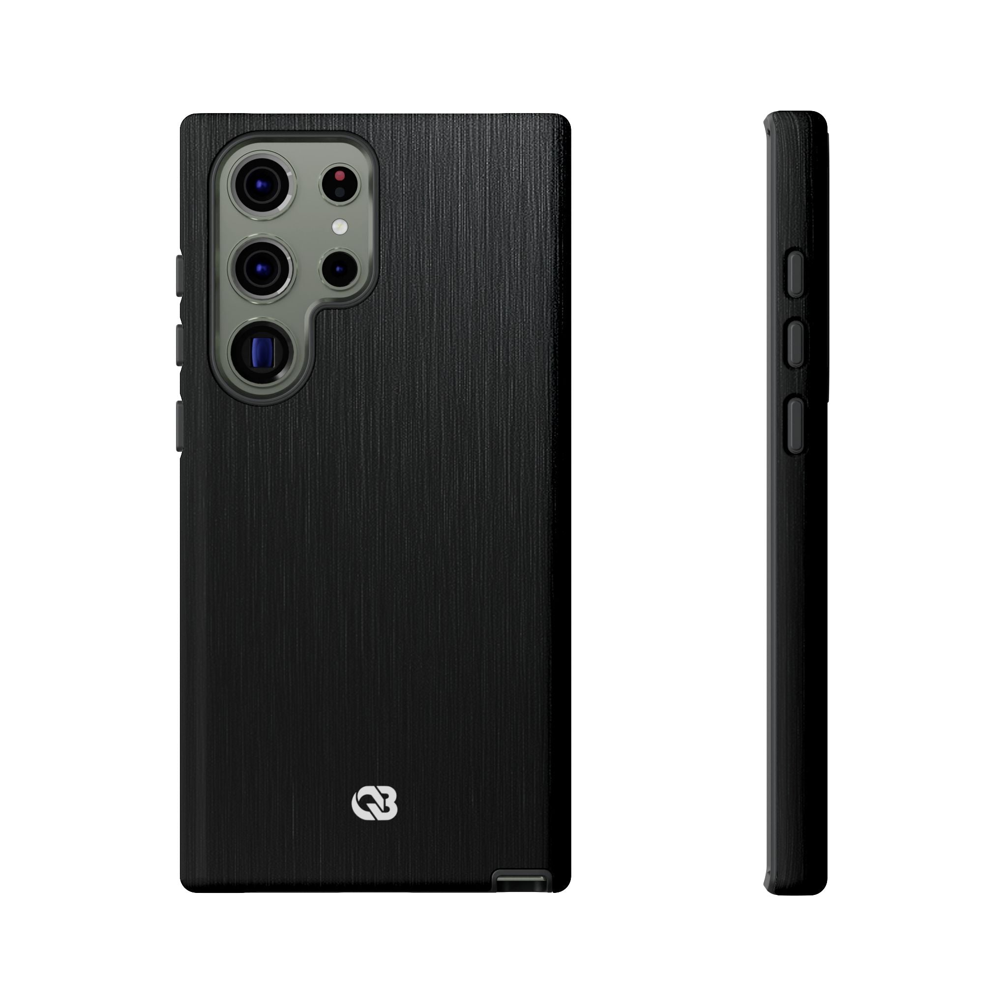 Black Tough Phone Case for Samsung - Brushed Obsidian Slate