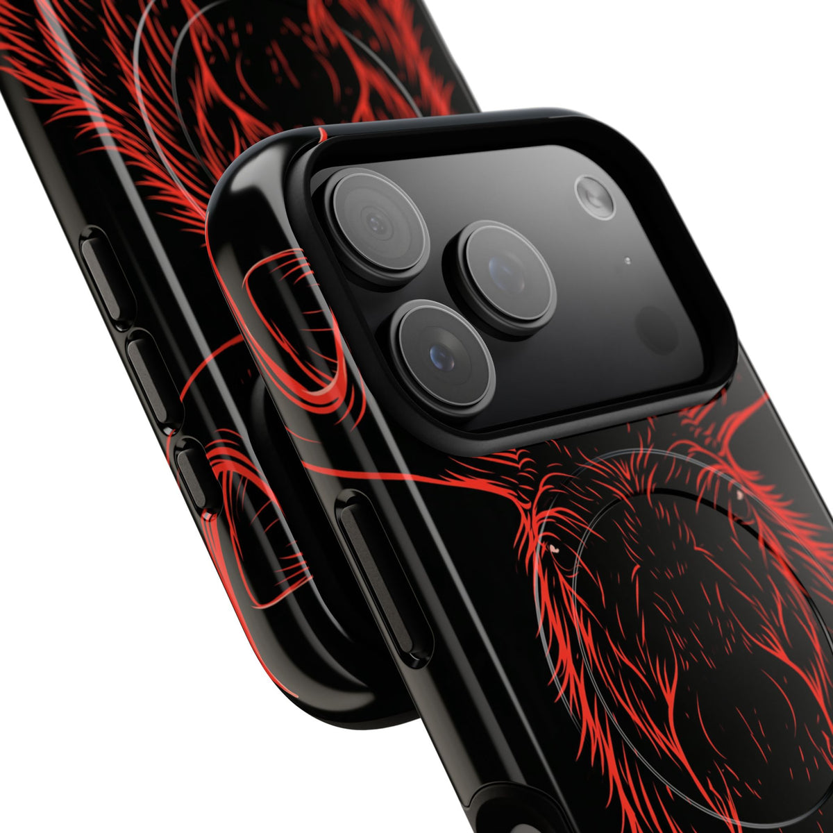 Crimson Horizon Moose · Tough 2.0 Magnetic Phone Case for iPhone · Black