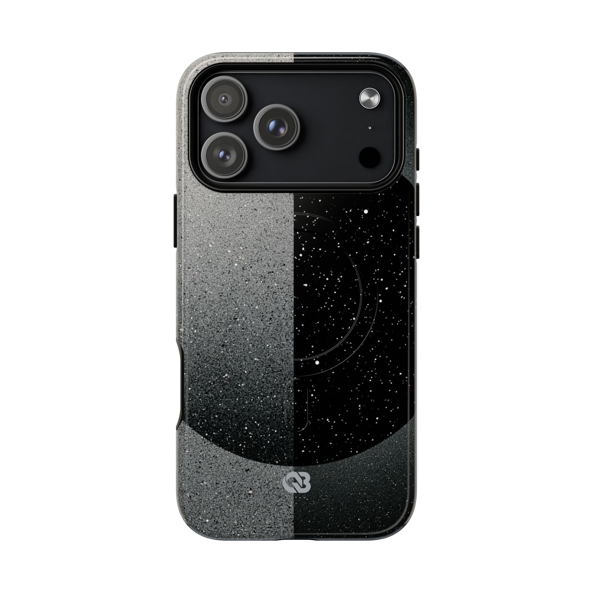 Black Tough 2.0 Magsafe Phone Case for iPhone - Lunar Static Orbit