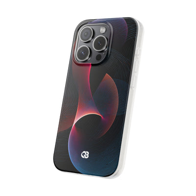 Black Lite Phone Case for iPhone - Cobalt Crimson Flux