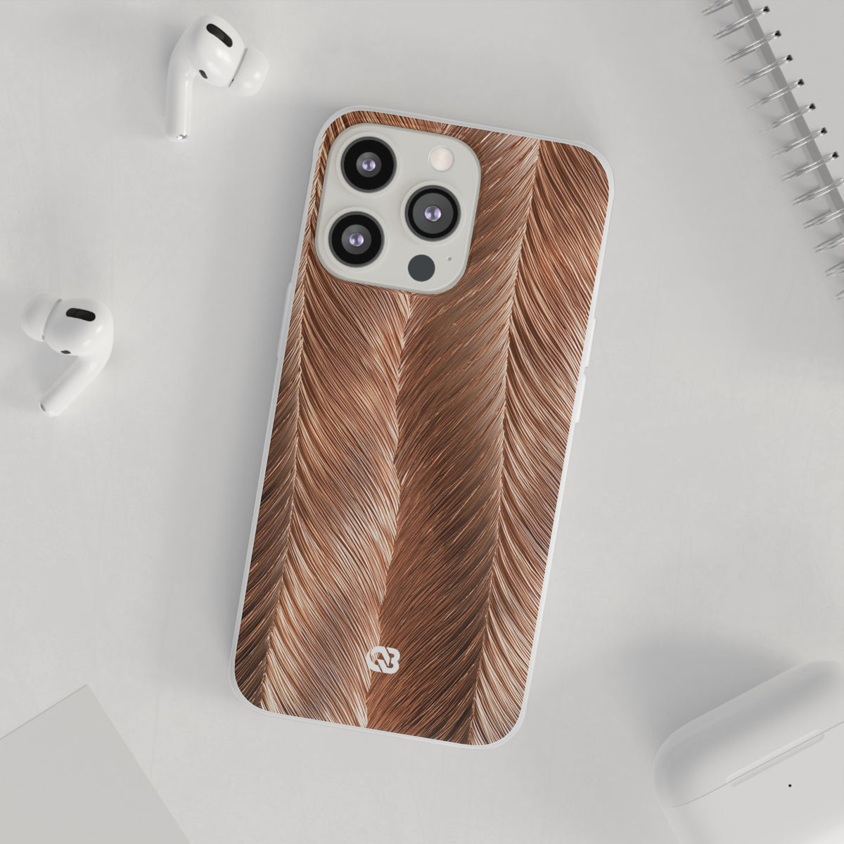 Rose Gold Weave · Lite Phone Case for iPhone ·  Brown