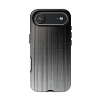 Grey Tough Phone Case for iPhone - Static Vertical Dither