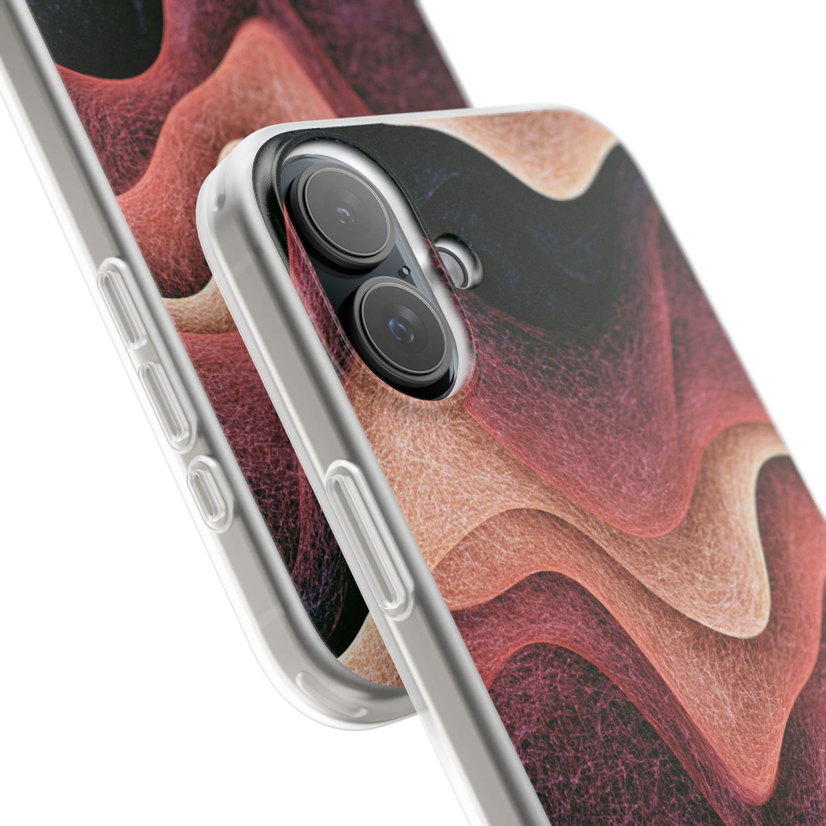 Rose Contour Waves · Lite Phone Case for iPhone ·  Pink