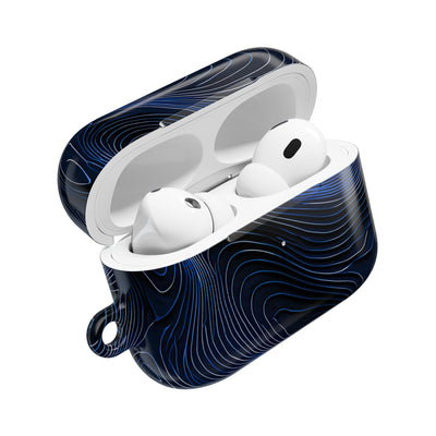 Midnight Topography · Hard Case for AirPods & AirPods Pro · Blue
