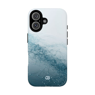 Teal Tough 2.0 Magsafe Phone Case for iPhone - Cyan Vector Lattice