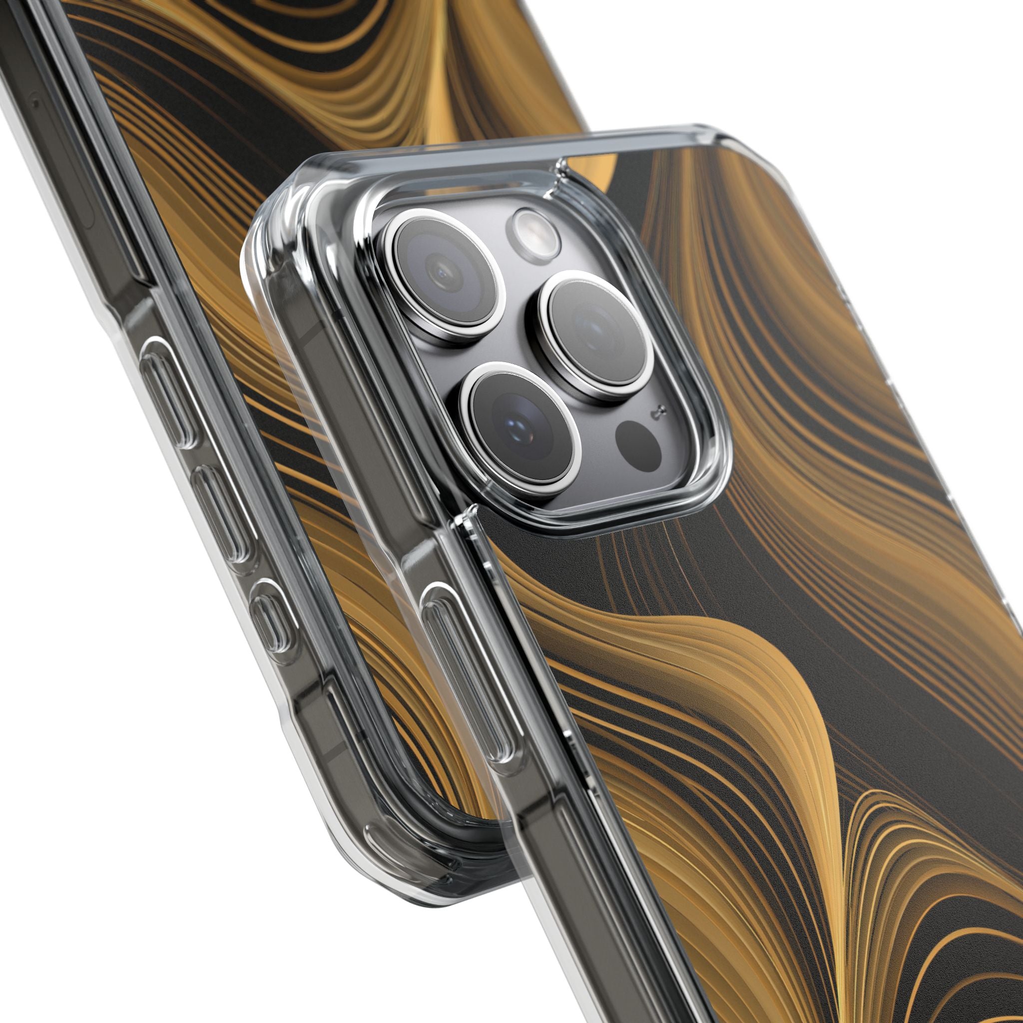Gold Impact MagSafe Phone Case for iPhone - Molten Copper Strands