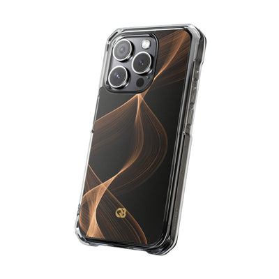 Brown Impact MagSafe Phone Case for iPhone - Copper Silk Wave