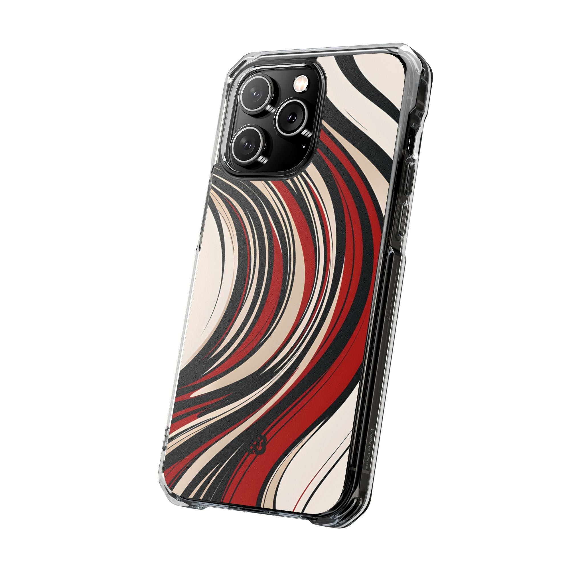 Karmesin Fluss Wellen · Impact Handyhülle für iPhone · Magsafe