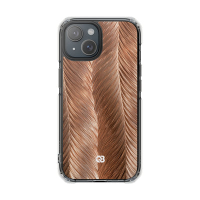 Rose Gold Weave · Clear Impact Magnetic Phone Case for iPhone · Brown