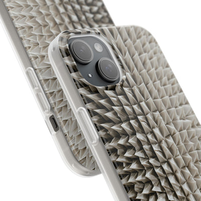 Beige Lite Phone Case for iPhone - Bone Spiked Grid
