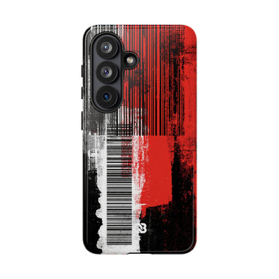 Distorted Barcode · Tough Phone Case for Samsung · Black